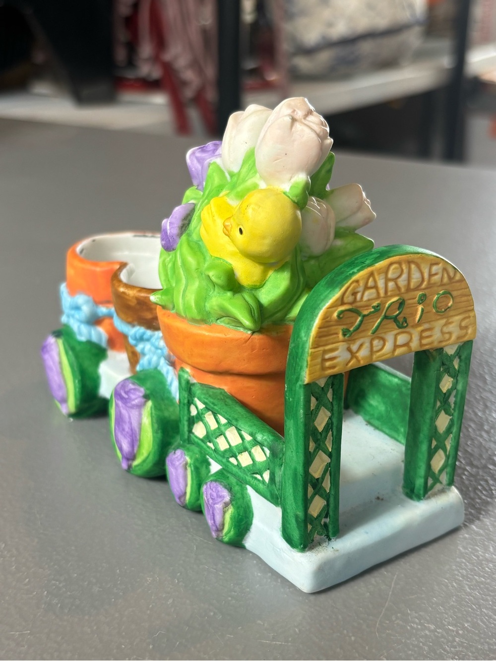 Garden Trio Express Ceramic Train Planter Flower Pot Holder Made in China